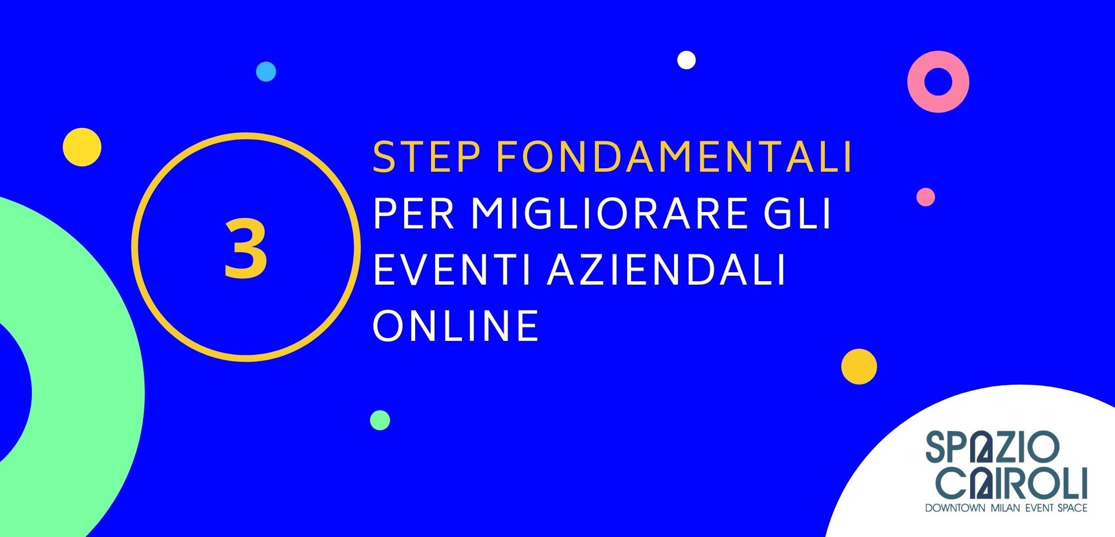 3 Step fondamentali per migliorare gli eventi aziendali online